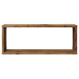 Berkfield Home Wall Cube Shelves 4 pcs Old Wood 60x15x23 cm Engineered Wood in Brown - Size: 60 x 15 x 23 cm - thumbnail 5