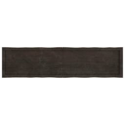 Berkfield Home Table Top Dark Grey 160x40x(2-6) cm Treated Solid Wood Live Edge in Charcoal - thumbnail 3