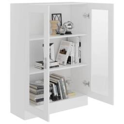 Berkfield Home Vitrine Cabinet White 82.5x30.5x115 cm Engineered Wood - thumbnail 4