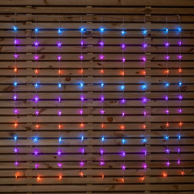 Samuel Alexander Light up Christmas Star Curtain Lights with 108 Rainbow LEDs - image 1