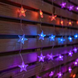 Samuel Alexander Light up Christmas Star Curtain Lights with 108 Rainbow LEDs - thumbnail 5