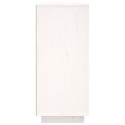 Berkfield Home Sideboard White 120x35x80 cm Solid Wood Pine - Size: 120 x 35 x 80 cm - thumbnail 7
