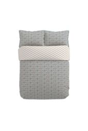 V&A 'Indian Lattice' Cotton Duvet Cover Set in Teal - Size: King - thumbnail 4