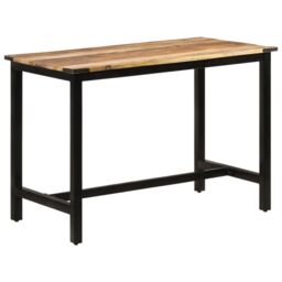 Berkfield Home Dining Table 110x60x76 cm Solid Wood Mango in Brown - Size: 110 x 60 x 76 cm - thumbnail 1