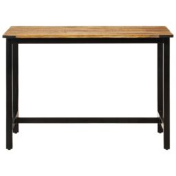 Berkfield Home Dining Table 110x60x76 cm Solid Wood Mango in Brown - Size: 110 x 60 x 76 cm - thumbnail 2