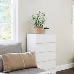 Wyld Haus Staki 5 Drawer White Chest of Drawers Modern Handleless Design - thumbnail 8