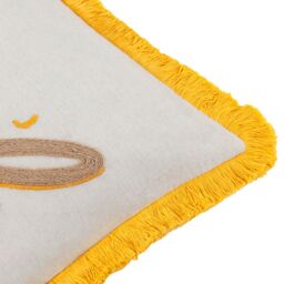 Furn Soleil Embroidered Cushion in Yellow - Size: 30 cm x 50 cm - thumbnail 4