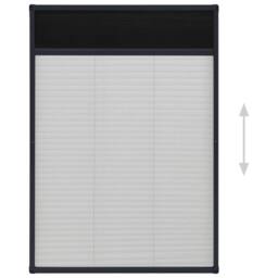 Berkfield Home Plisse Insect Screen for Windows Aluminium Anthracite 80x120 cm in Black - thumbnail 4