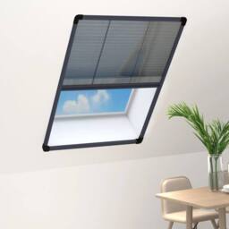 Berkfield Home Plisse Insect Screen for Windows Aluminium Anthracite 80x120 cm in Black - thumbnail 1