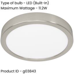 Loops Satin Nickel Design Round Ceiling Light - Indoor Stylish & Elegant in Metallics - thumbnail 2