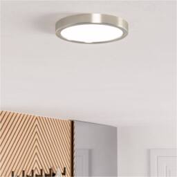 Loops Satin Nickel Design Round Ceiling Light - Indoor Stylish & Elegant in Metallics - thumbnail 3