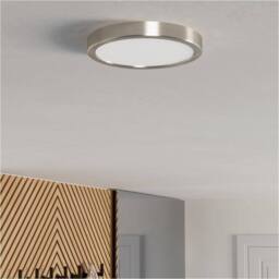 Loops Satin Nickel Design Round Ceiling Light - Indoor Stylish & Elegant in Metallics - thumbnail 6