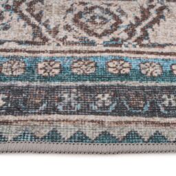 Kukoon Beige Grey Traditional Bordered Medallion Washable Living Room Area Rug - Size: 120 cm x 170 cm - thumbnail 4