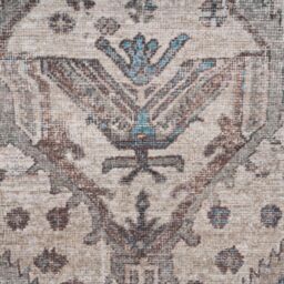 Kukoon Beige Grey Traditional Bordered Medallion Washable Living Room Area Rug - Size: 120 cm x 170 cm - thumbnail 5