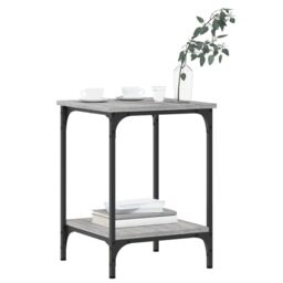 Berkfield Home Coffee Table Grey Sonoma 40x40x55 cm Engineered Wood - Size: 40 x 40 x 55 cm - thumbnail 3