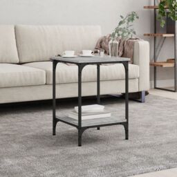 Berkfield Home Coffee Table Grey Sonoma 40x40x55 cm Engineered Wood - Size: 40 x 40 x 55 cm - thumbnail 1