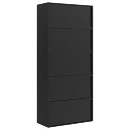 Berkfield Home File Cabinet Black 90x40x200 cm Steel - Size: 90 x 40 x 200 cm - thumbnail 6
