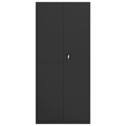 Berkfield Home File Cabinet Black 90x40x200 cm Steel - Size: 90 x 40 x 200 cm - thumbnail 3