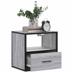 Berkfield Home Wall-mounted Bedside Cabinets 2 pcs Grey Sonoma 40x31x39.5 cm - thumbnail 4