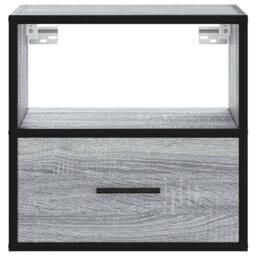 Berkfield Home Wall-mounted Bedside Cabinets 2 pcs Grey Sonoma 40x31x39.5 cm - thumbnail 5