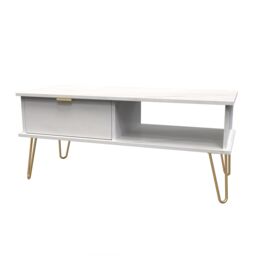 Ready Assembled 2 U Fuji 1 Drawer Coffee Table (Ready Assembled) in Off-White - thumbnail 3