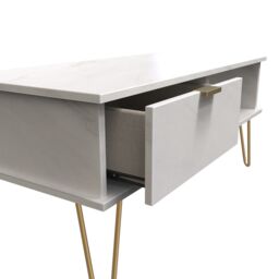 Ready Assembled 2 U Fuji 1 Drawer Coffee Table (Ready Assembled) in Off-White - thumbnail 5