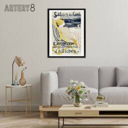 "Artery8 Salon des Cent Exhibition Advert Framed Canvas Wall Art Print Lautrec - Size: W12"" x H16""" - thumbnail 3