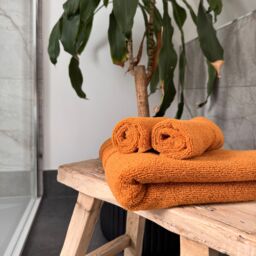 Allure Bath Fashions Luxury Zero Twist Egyptian Cotton Towels in Burnt Orange - thumbnail 3