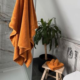 Allure Bath Fashions Luxury Zero Twist Egyptian Cotton Towels in Burnt Orange - thumbnail 2
