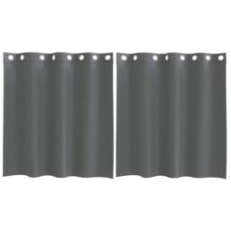 Berkfield Home Voile Curtains with Grommets 2 pcs Dark Grey 140x140 cm - thumbnail 3
