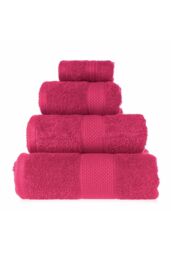 Homescapes 500 GSM Turkish Cotton Towel Soft, Absorbent & Quick-Drying in Raspberry - thumbnail 1