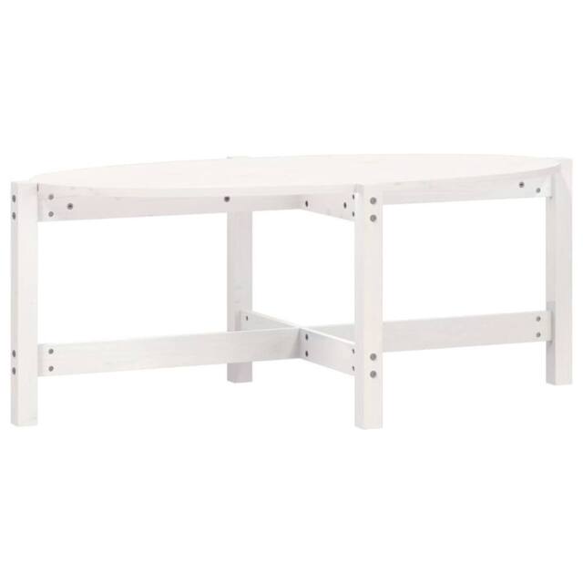 Berkfield Home Coffee Table White 118x63x45 cm Solid Wood Pine - Size: 118 x 63 x 45 cm - image 1