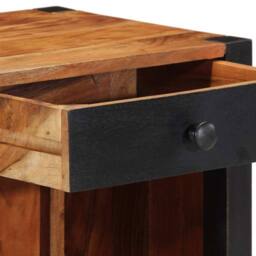 Berkfield Home Bedside Cabinet 40x35x50 cm Solid Wood Acacia in Brown - Size: 40 x 35 x 50 cm - thumbnail 9