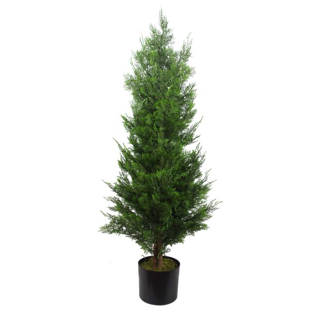 Leaf 120cm Realistic Artificial Cypress Topiary in Green - image 1