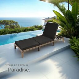 tectake Sun Lounger Sofia in Natural - Size: 1 Seater - thumbnail 8