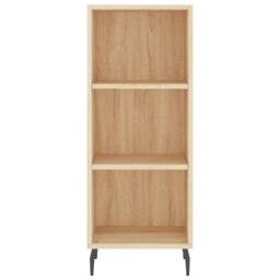 Berkfield Home Highboard Sonoma Oak 34.5x34x180 cm Engineered Wood in Light Tan - thumbnail 6