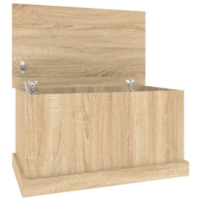 Berkfield Home Storage Box Sonoma Oak 70x40x38 cm Engineered Wood in Light Tan - Size: 70 x 40 x 38 cm - image 1