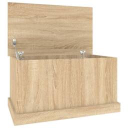 Berkfield Home Storage Box Sonoma Oak 70x40x38 cm Engineered Wood in Light Tan - Size: 70 x 40 x 38 cm - thumbnail 1