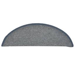 Berkfield Home Carpet Stair Treads 15 pcs Light Grey & Blue 56x17x3 cm - Size: Medium - thumbnail 6