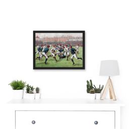 Artery8 Scotland England 1893 Rugby Union Football Match Painting Artwork Framed Wall Art Print A4 in Black - thumbnail 2