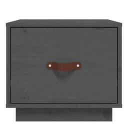 Berkfield Home Bedside Cabinet Grey 40x34x35 cm Solid Wood Pine - Size: 40 x 34 x 35 cm - thumbnail 5