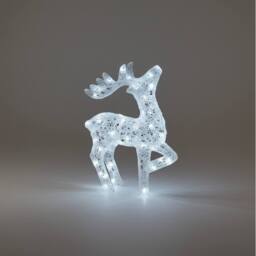 Pegdev 54cm Acrylic LED Deer Christmas Outdoor Decor 80 White LEDs in Cool White - thumbnail 1