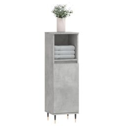 Berkfield Home Bathroom Cabinet Concrete Grey 30x30x100 cm Engineered Wood - Size: 30 x 30 x 100 cm - thumbnail 3