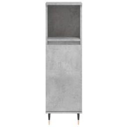 Berkfield Home Bathroom Cabinet Concrete Grey 30x30x100 cm Engineered Wood - Size: 30 x 30 x 100 cm - thumbnail 5