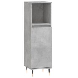 Berkfield Home Bathroom Cabinet Concrete Grey 30x30x100 cm Engineered Wood - Size: 30 x 30 x 100 cm - thumbnail 2