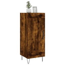 Berkfield Home Sideboard Smoked Oak 34.5x34x90 cm Engineered Wood in Brown - thumbnail 3