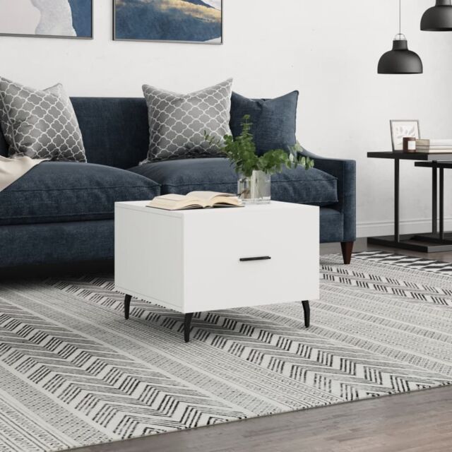 Berkfield Home Coffee Table White 50x50x40 cm Engineered Wood - Size: 50 x 50 x 40 cm - image 1