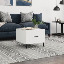 Berkfield Home Coffee Table White 50x50x40 cm Engineered Wood - Size: 50 x 50 x 40 cm