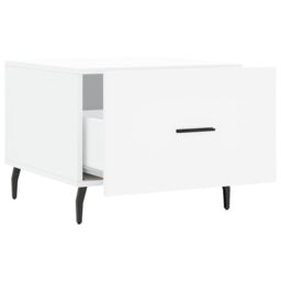 Berkfield Home Coffee Table White 50x50x40 cm Engineered Wood - Size: 50 x 50 x 40 cm - thumbnail 6