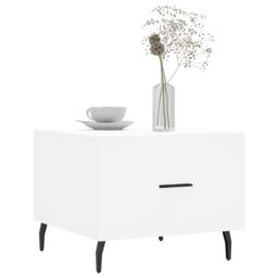 Berkfield Home Coffee Table White 50x50x40 cm Engineered Wood - Size: 50 x 50 x 40 cm - thumbnail 3